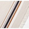 Craft 120" Black and Natural Stripe Organic Cotton Runner