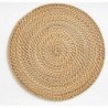 Artesia Round Natural Woven Rattan Placemat