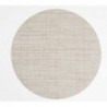 Chilewich Round Crepe Neutral Easy-Clean Vinyl Placemat