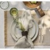 Jute and Organic Cotton Woven Placemat with Fringe Natural by Gaby Dalkin