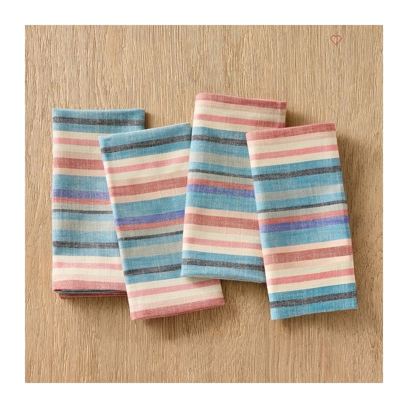 Organic Cotton Rays Striped Napkins (Set Of 4)