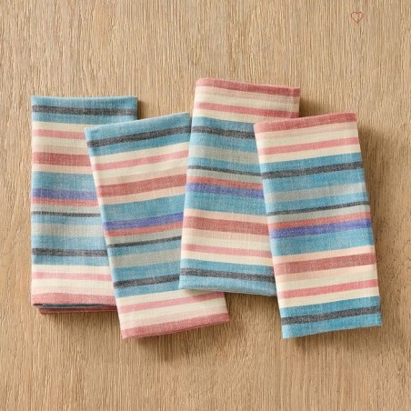 Organic Cotton Rays Striped Napkins (Set Of 4)