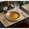 Metallic Foil Linens Placemat Sets,Set of 4