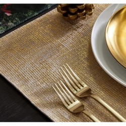 Metallic Foil Linens Placemat Sets,Set of 4