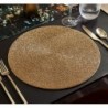 Beaded Linen Round Placemat,set of 4