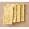 Organic Cotton Maze Block-Print Napkins (Set Of 4)