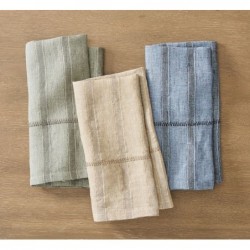 Hutton Linen Napkin Sets,Blue, Set of 4