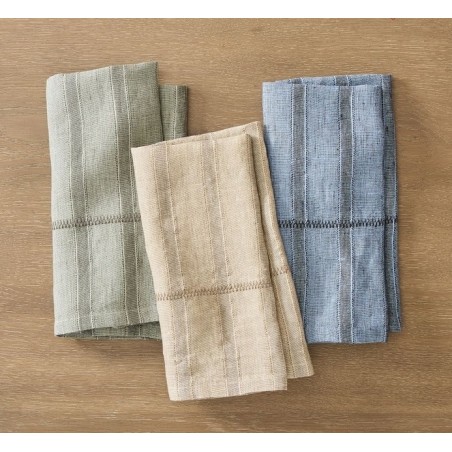 Hutton Linen Napkin Sets,Blue, Set of 4