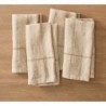 Hutton Linen Napkin Sets,Clay, Set of 4