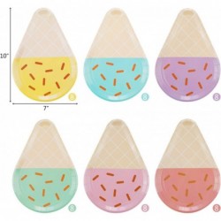 أطباق حفلات الآيس كريم CIEOVO 48 قطعة، أطباق ورقية للاستخدام مرة واحدة مقاس 10 بوصات لحفلات الآيس كريم الصيفية وحفلات أعياد الميلاد وحفلات استقبال المولود وحفلات الزفاف والأنشطة العائلية ومستلزمات الديكور