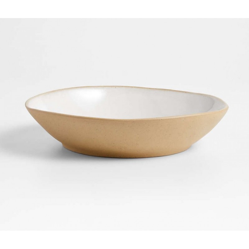 Marin Recycled Natural Stoneware Low Bowl