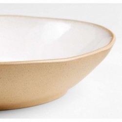 Marin Recycled Natural Stoneware Low Bowl