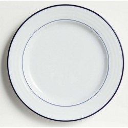 Roulette Blue Band Dinner Plate