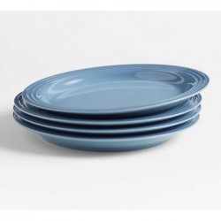 Chambray Blue Dinner Plates, Set of 4