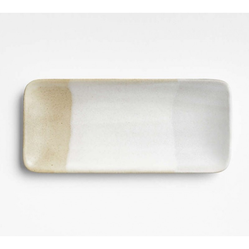 Kaito 10" Rectangle Stoneware Sushi Plate