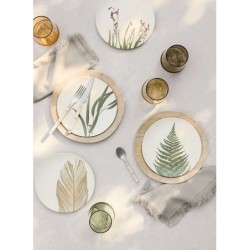 Faux Bois Melamine Dinner Plate