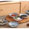 6pcs/set Stylish Ceramic Tray Set - Creative Floral Snack & Sauce Dishes