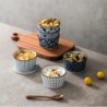 6-Piece Vintage Ceramic Baking Bowls - Perfect for Desserts, Puddings