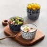 6-Piece Vintage Ceramic Baking Bowls - Perfect for Desserts, Puddings