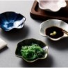 6pcs Ceramic Lotus Leaf Snack Plates, Sushi Soy Sauce Dipping Bowls