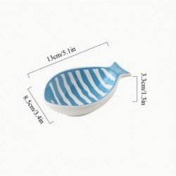 4pc Artisanal Fish-Shaped Snack Dish -Ceramic Seasoning & Sushi Plate