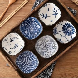 6pcs Set Vintage Japanese Ceramic Dipping Bowls