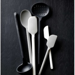 Crate & Barrel Grey Silicone Utensil, Set of 4