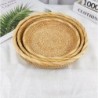 3pc Rattan Bohemian Trays, Round Trays, Fruit Snack Storage Bowls