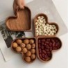 4pc Heart Shaped Solid Wood Tray,Wood Trays,Stackable Heart Shaped Tray