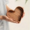 4pc Heart Shaped Solid Wood Tray,Wood Trays,Stackable Heart Shaped Tray