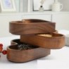 4pc Heart Shaped Solid Wood Tray,Wood Trays,Stackable Heart Shaped Tray