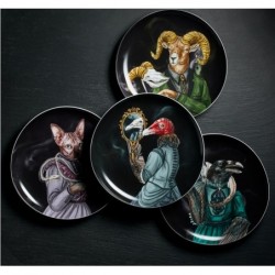 Dapper Animal Halloween Salad Plates