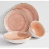 Reactive Glaze Stoneware Dinnerware - Pink & Gold