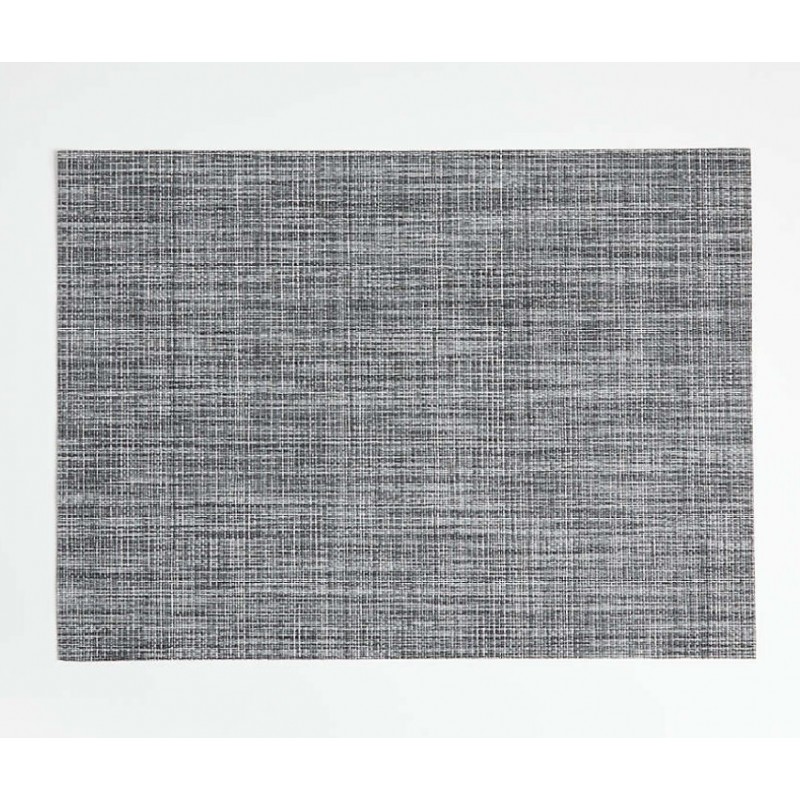 Rectangular Crepe Grey Easy-Clean Vinyl Placemat