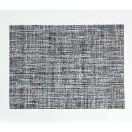 Rectangular Crepe Grey Easy-Clean Vinyl Placemat