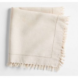 Linen Eyelet Fringe Napkin in Natural by Gaby Dalkin