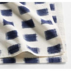 Ikat Indigo Organic Cotton Dinner Napkins, Set of 4