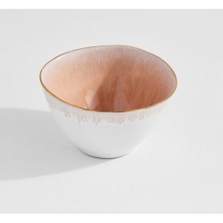 Reactive Glaze Stoneware Dinnerware - Pink & Gold