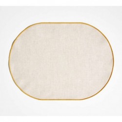 Elevated Linen Easy Care Yellow Placemat