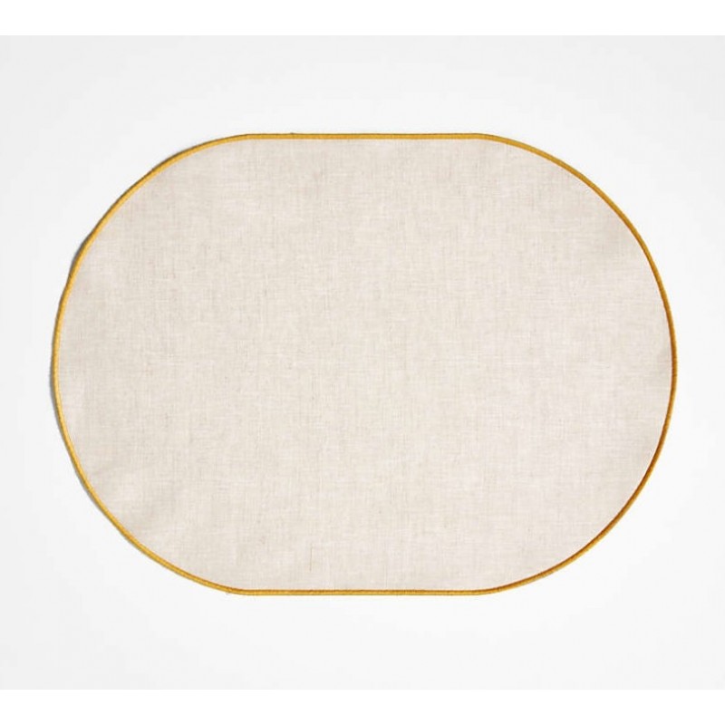 Elevated Linen Easy Care Yellow Placemat