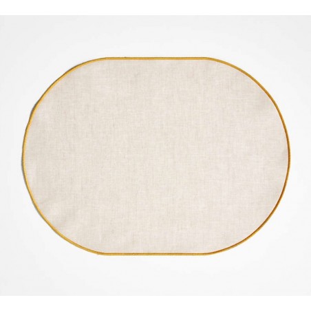 Elevated Linen Easy Care Yellow Placemat