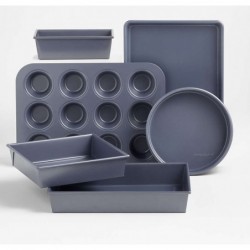 Crate & Barrel Slate Blue Bakeware 6-Piece Set