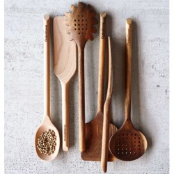 Crate & Barrel Acacia Wood Utensils,Cooking Utensils