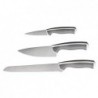 3-piece knife set, light grey/white