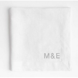 Marin Crisp White European Flax  Linen Napkin, Set of 4