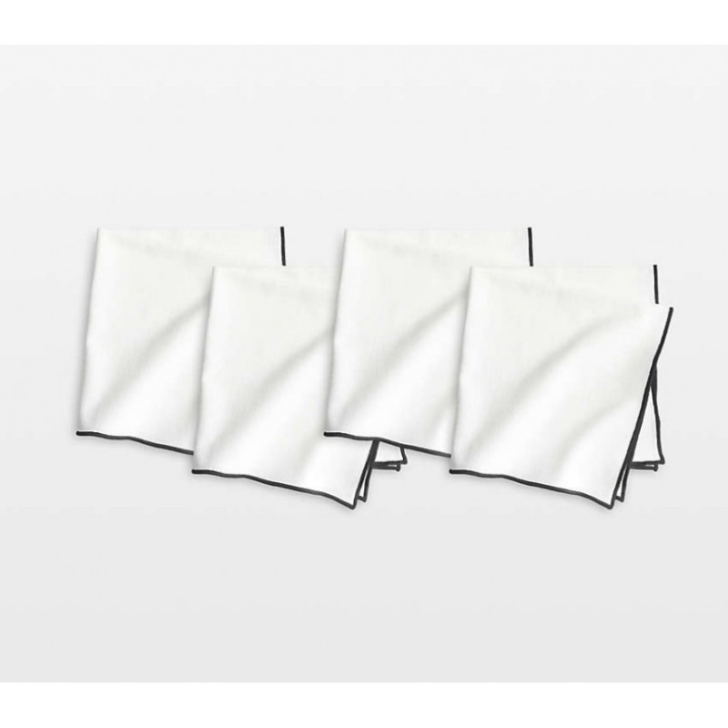 Merrow Stitch Crisp White Organic Cotton Napkin, Set of 4