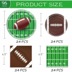 مجموعة أدوات مائدة لحفلات كرة القدم مكونة من 97 قطعة، ديكورات حفلات بطابع كرة القدم، بما في ذلك الأطباق الورقية والمناديل والأكواب ومفرش الطاولة لحفلات أعياد الميلاد لكرة القدم، 24 ضيفًا